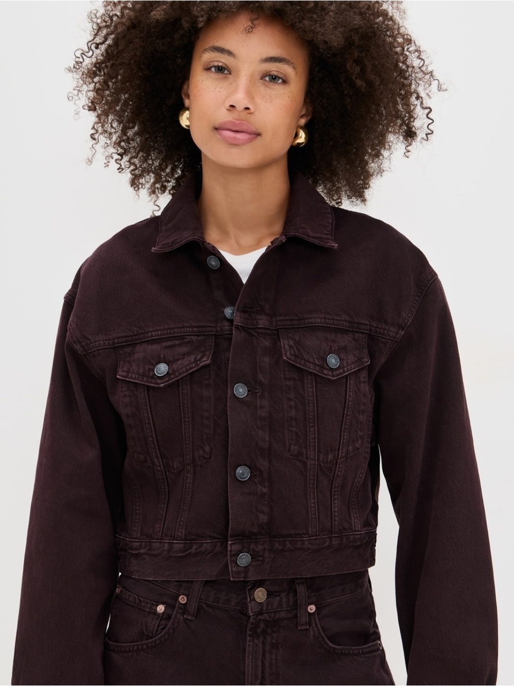 AGOLDE Radley Jacket in Sloe Berry Size Small - Picture 5 of 11